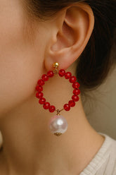 Fancy Earring-362 (Maroon)